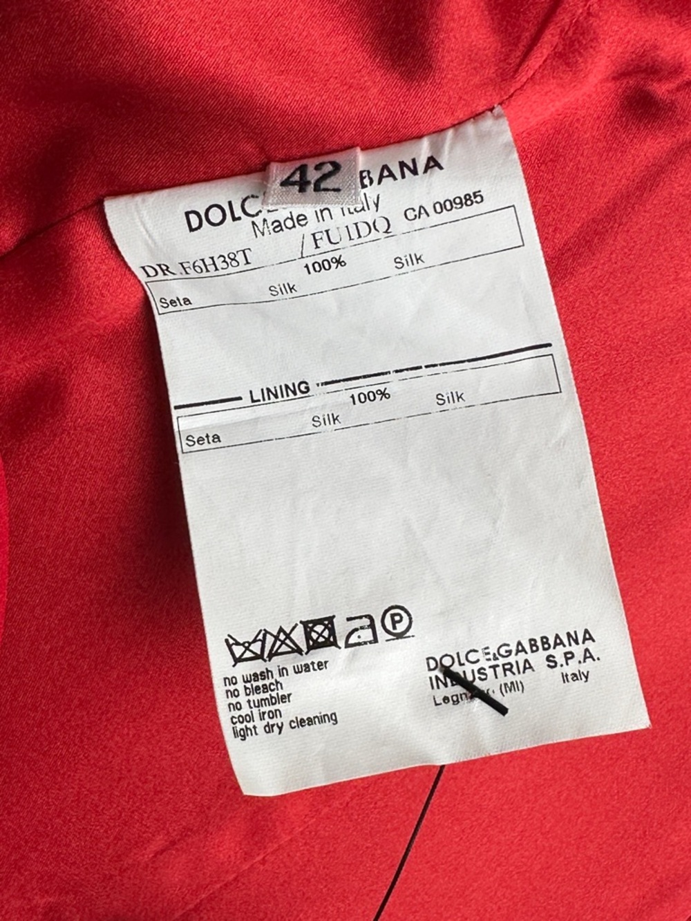 Dolce & Gabbana Red Silk Taffeta Cocktail Dress - Picture 10 of 10
